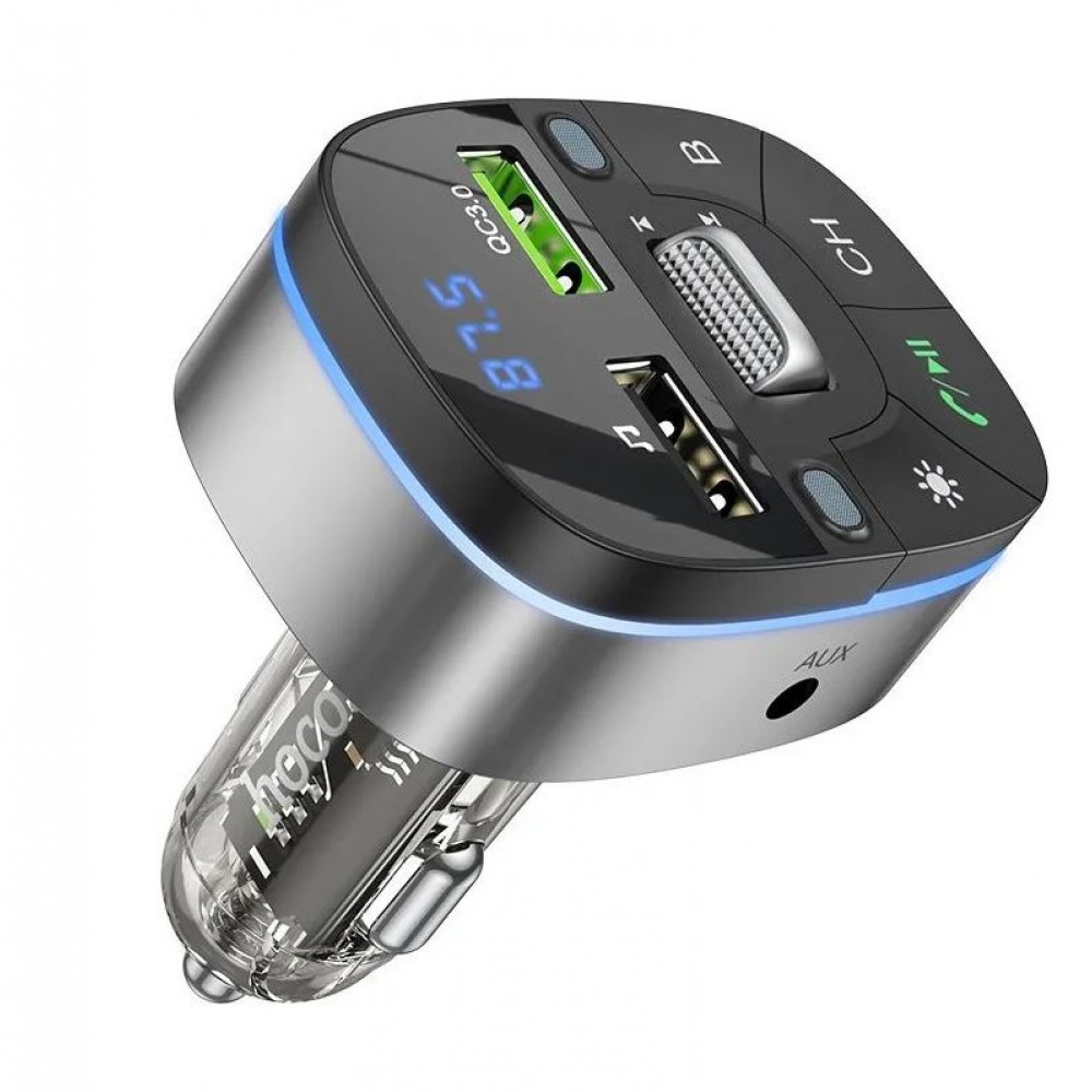 FM модулятор с быстрой зарядкой USB TF Bluetooth + приемник AUX Hoco E71
