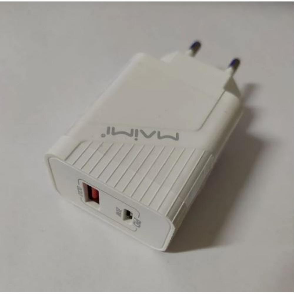 Зарядное сетевое сзу USB Maimi C90 20W быстрое QC 3.0 + Type-C PD белый