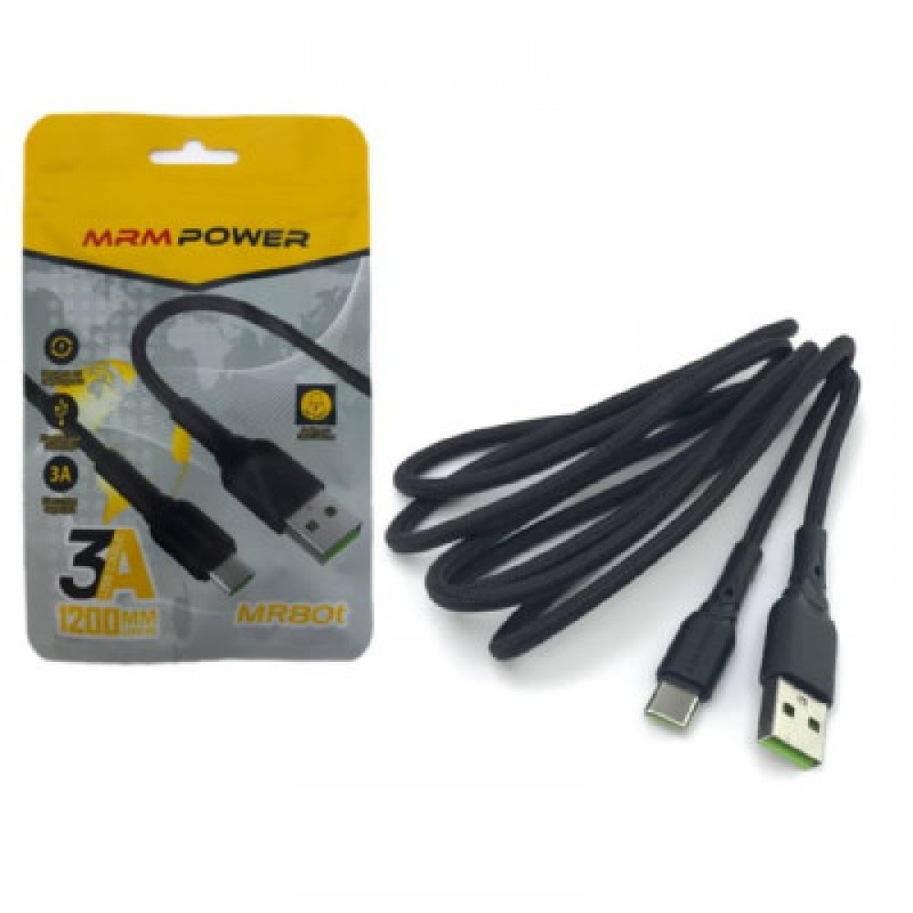 Кабель USB Type-C MRM MR80t 1.2m черный