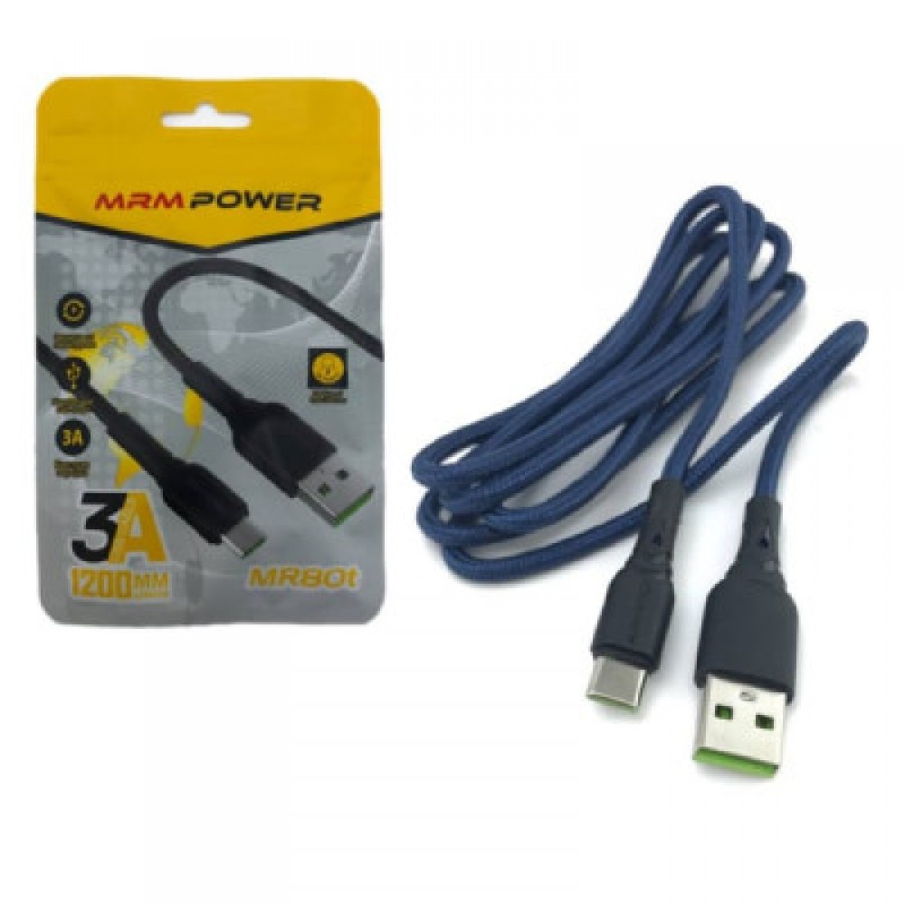 Кабель USB Type-C MRM MR80t 1.2m синий
