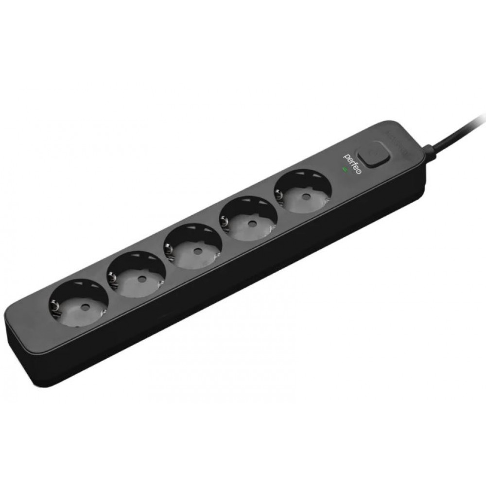 Фильтр сетевой с выкл 5 розеток 5m Perfeo POWER STREAM PF_C3968 черный