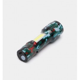 Фонарик металлический YYC-535M Zoom, Cob, Micro Usb
