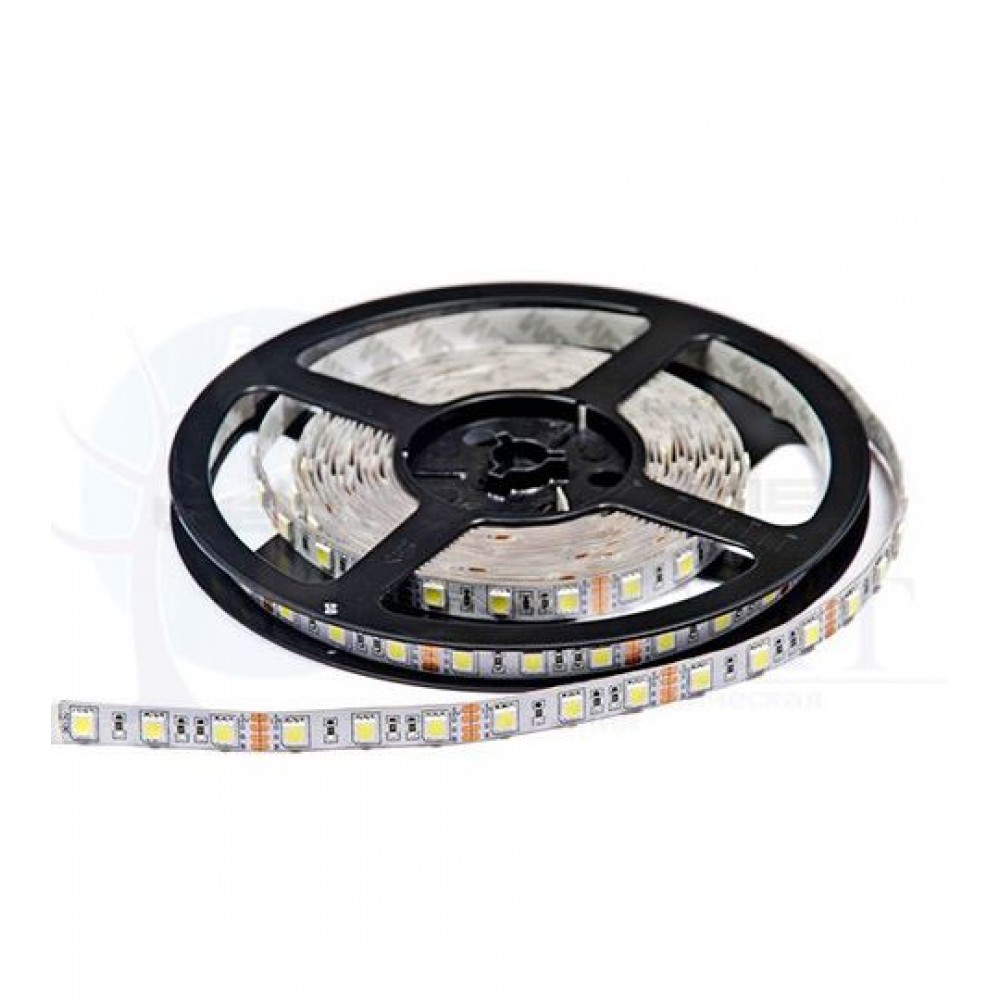 лента LED SMD 5050 60LED/m белая теплый свет 5m G82 52717