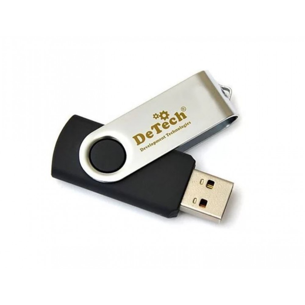 Флешка USB 64Gb DeTech Swivel black