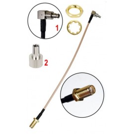 Пигтейл CRC9-F/TS9-F-SMA 20cm RG316 SMA-F CRC9+TS9 A3431