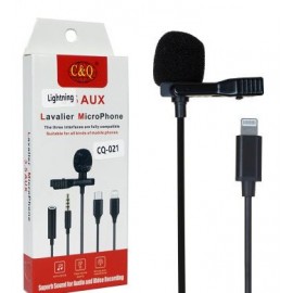 Микрофон прищепка петличный для Apple Lightning CQ021 A3713