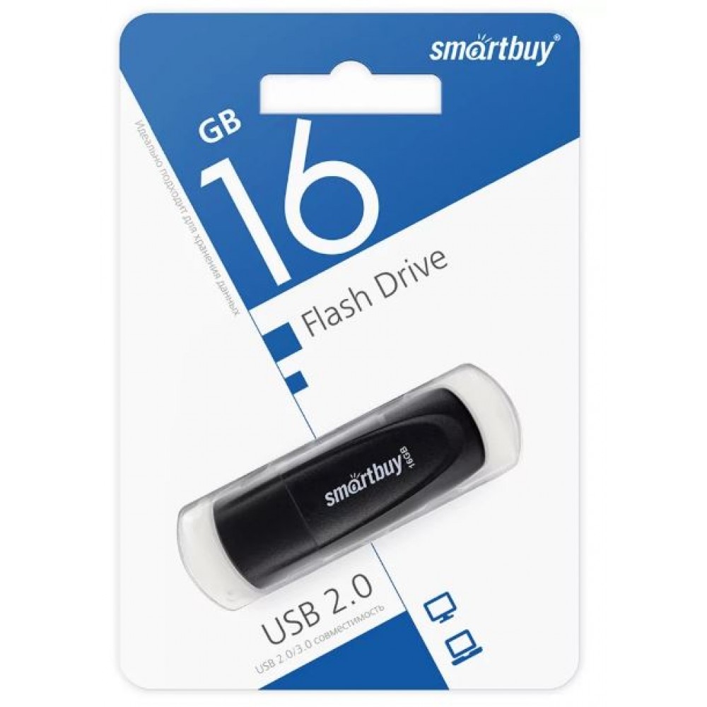 Флешка USB 16Gb Smartbuy Scout Black