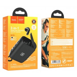 Колонка Bluetooth MP3 FM Hoco HC15 с TWS наушниками черная
