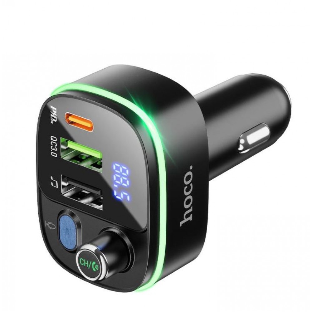 FM модулятор с быстрой зарядкой USB Bluetooth Hoco E62