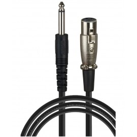 Кабель шнур 6.3 штекер - XLR (микрофонный, CANON) гнездо 3m Cantell
