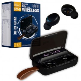 Наушники Bluetooth ISA F9-5, вакуумные, TWS, дисплей, черные