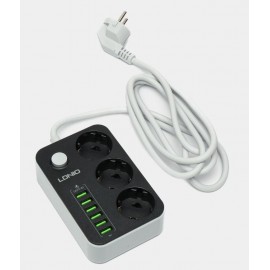 Фильтр сетевой  LDNIO SE3631 3 розетки 6xUSB 1.6m белый