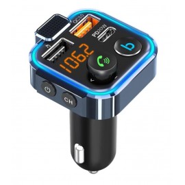 FM модулятор Bluetooth P5 c быстрой зарядкой QC3.0 Type-C PD