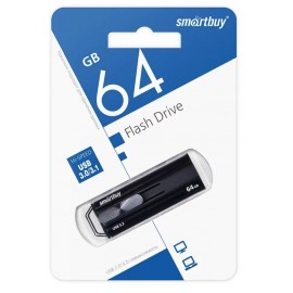 Флешка USB 3.0 64Gb SmartBuy Iron-2 Metal Black