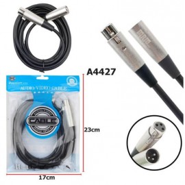 Кабель шнур XLR гнездо - XLR штекер Audio Premium H113 A4427 3m