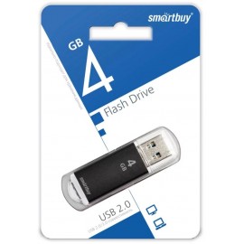 Флешка USB 4Gb Smartbuy V-Cut Black