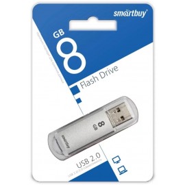 Флешка USB 8Gb Smartbuy V-Cut Silver