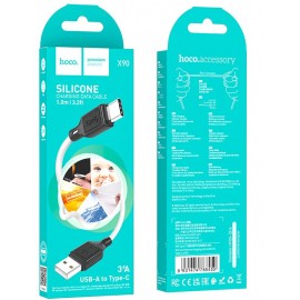 Кабель USB Type-C Hoco X90 silicone белый