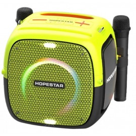 Колонка Bluetooth MP3 караоке 2 микрофона Hopestar PartyOne зеленая