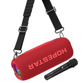 Колонка Bluetooth Mp3 Hopestar P32 Max, беспроводной микрофон, красная