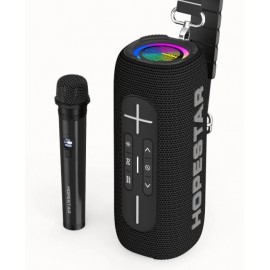 Колонка Bluetooth Mp3 Hopestar P32 Max, беспроводной микрофон, черная