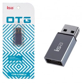 Переходник Type-C гнездо - USB 3.0 штекер Isa G-07 silver