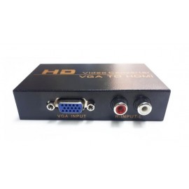 Конвертер видеосигнала VGA в HDMI (гнездо - гнездо) металл корпус HWH-2058