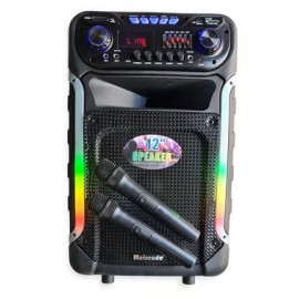 Колонка Bluetooth MP3 караоке 2 микрофона Meirende MR-201