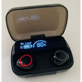 Наушники Bluetooth M30, вакуумные, TWS, дисплей, черные