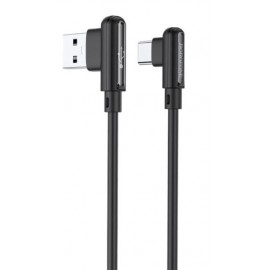Кабель USB Type-C Borofone BX58 3A 1m угловой черный