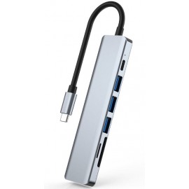 Переходник Type-C хаб Multi Adapter 7в1 Mivo MH-7011