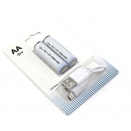 Батарея AA 2шт комплект с USB Type-C зарядкой 2200 mAh