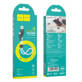 Кабель USB Type-C Hoco X21 Plus 0.25m белый
