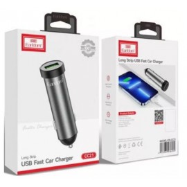 Зарядное автомобильное азу usb Earldom CC21 длинное для русских авто серый