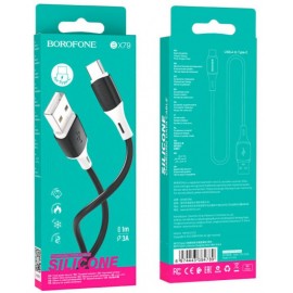 Кабель USB Type-C Borofone BX79 3A 1m Silicone черный