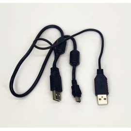 Кабель USB - miniUSB Y-кабель HDD с доп питанием, с фильтрами, экранированный, черный