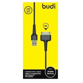 Кабель для Apple 30pin (для iphone 4) USB Budi черный