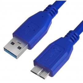 Кабель micro-B USB 3.0 тип B 0.5m синий