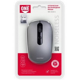 Мышка беспроводная Smartbuy SBM-262AG-G, безшумная, серебро