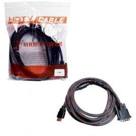 Кабель DVI 24+1 - hdmi 3m нейлон оплетка A407