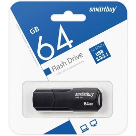 Флешка USB 3.0 64Gb SmartBuy CLUE Black