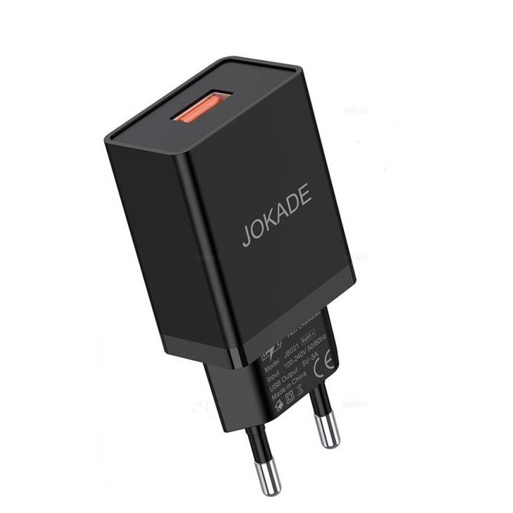Зарядное сетевое сзу usb Jokade JB047 / JB021 3A черный