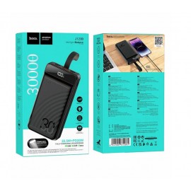 Power bank Hoco J123B 30000mah с быстрой зарядкой, черный
