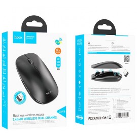 Мышка беспроводная Hoco GM15 Dual Bluetooth + USB, черная