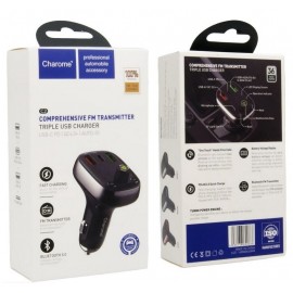 FM модулятор Bluetooth Charome C2 c быстрой зарядкой QC3.0 Type-C PD