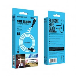 Кабель для Apple Lightning USB Borofone BX31 Silicone 1m белый