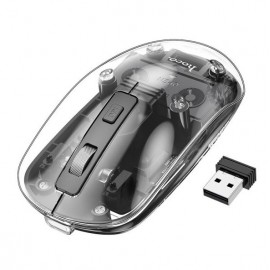 Мышка беспроводная Hoco GM29 Dual Bluetooth + USB, прозрачная