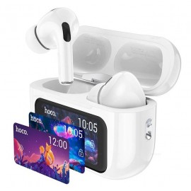 Наушники Bluetooth Hoco EW72 ANC, c LCD, вакуумные, TWS, белые
