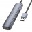 Хаб USB 2.0 4 порт Borofone DH12 серый металлик