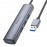 Хаб USB 3.0 4 порт Borofone DH12 серый металлик